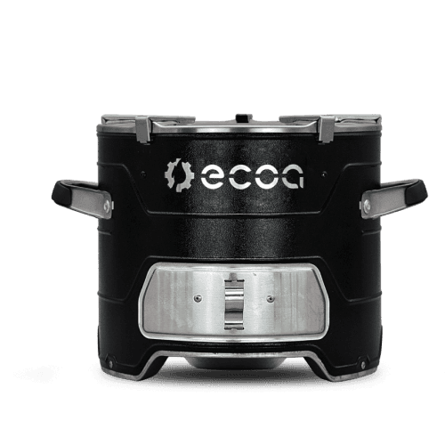 ecoa char front burn manufacturing cookstove