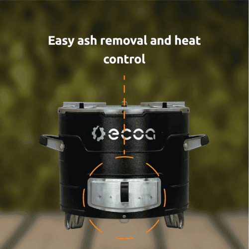 Easy ash removal and heat control