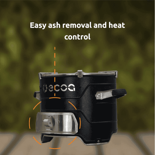 Easy ash removal and heat control