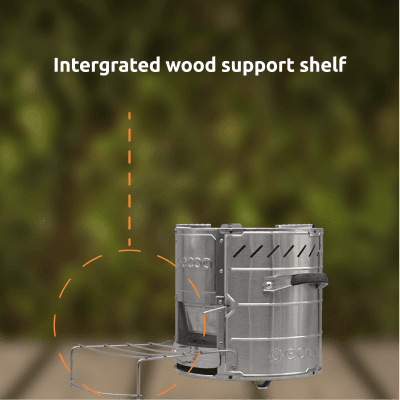 Intergrated wood support shelf