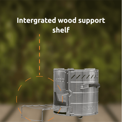 Intergrated wood support shelf